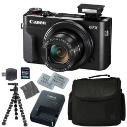Canon PowerShot G7 X Mark II Digital Camera + 64GB 4K 1200X SDXC AOM Bundle