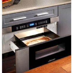 24" Microwave-in-A-Drawer in Black Glass