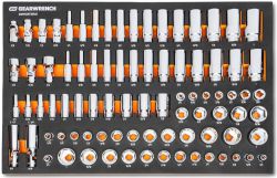 GEARWRENCH 85 Piece 3/8 Drive Master SAE Socket Set in Foam Storage Tray - GWMSSKT38SAE