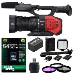 Panasonic AG-DVX200 4K+ 64GB High-Speed Class 10 Memory + UV Filter