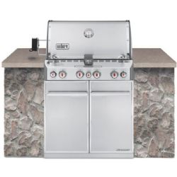 Weber Summit S-460 Built-in Natural Gas Grill With Rotisserie & Sear Burner - 7260001